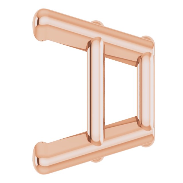 Square 4-Prong Lightweight Earring Setting