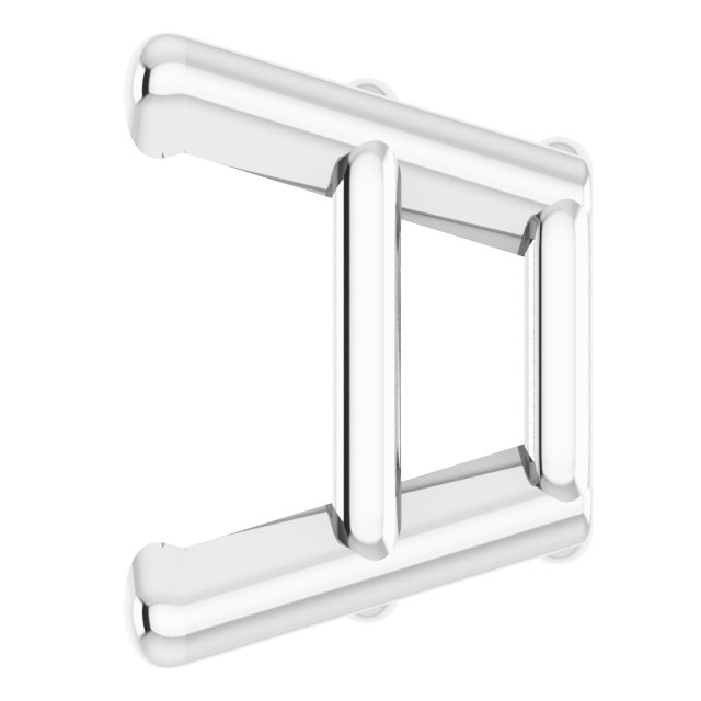 Square 4-Prong Lightweight Earring Setting