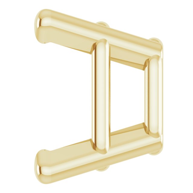 Square 4-Prong Lightweight Earring Setting
