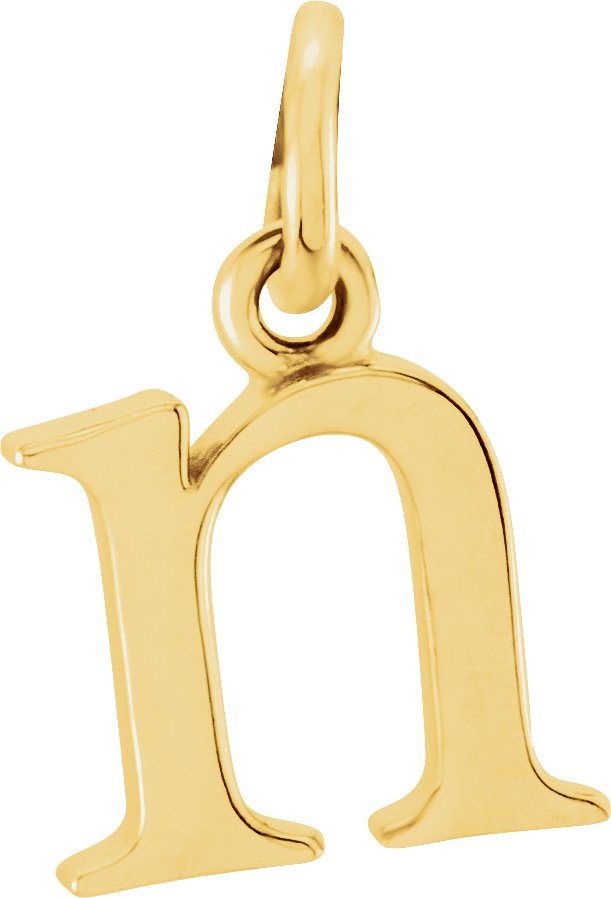 14K Yellow Lowercase Initial N Pendant Ref 5692099