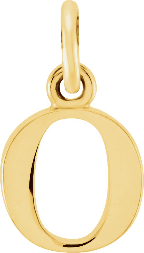 18K Yellow Gold-Plated Sterling Silver Lowercase Initial o Pendant