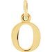 18K Yellow Gold-Plated Sterling Silver Lowercase Initial o Pendant