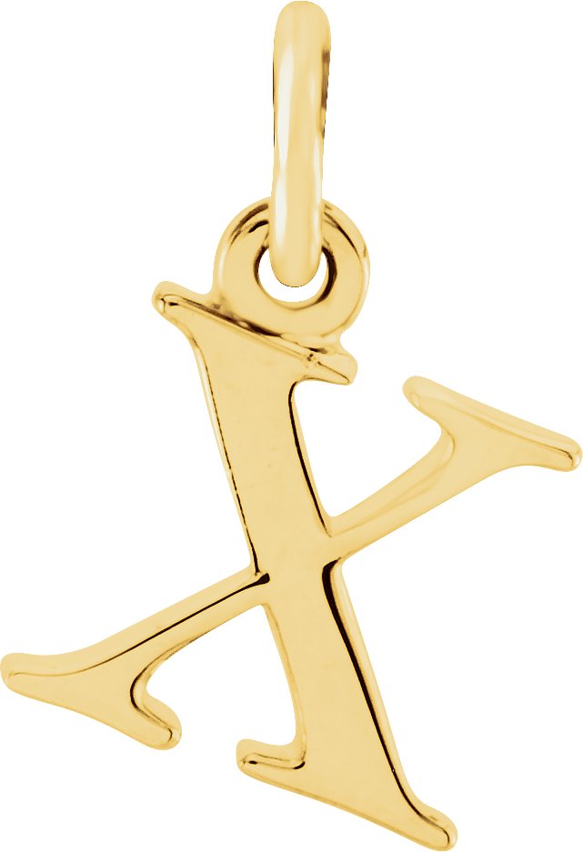 14K Yellow Lowercase Initial X Pendant Ref 5692167