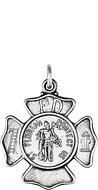 Sterling Silver 17 mm St. Florian Pendant