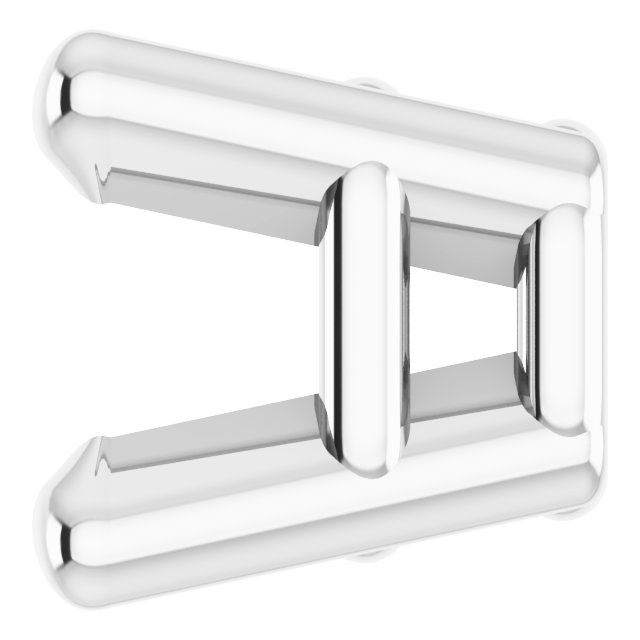Square 4-Prong Lightweight Earring Setting