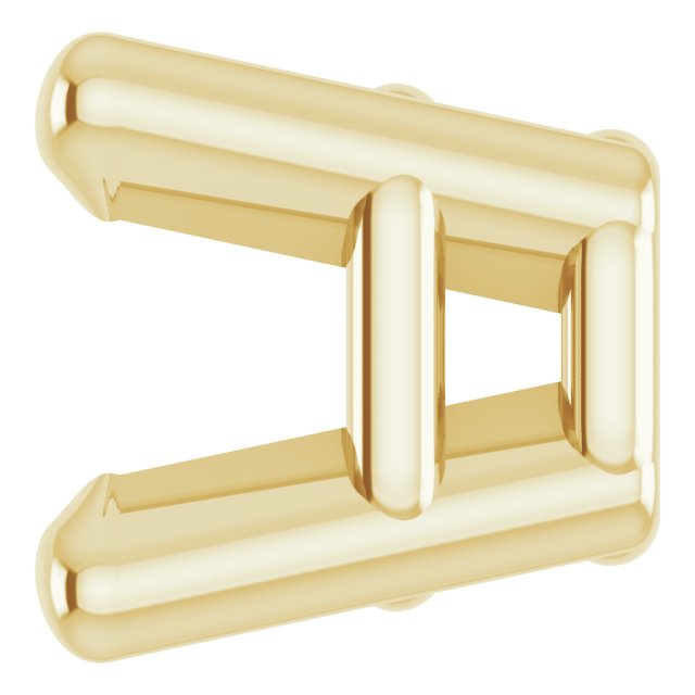 Square 4-Prong Lightweight Earring Setting