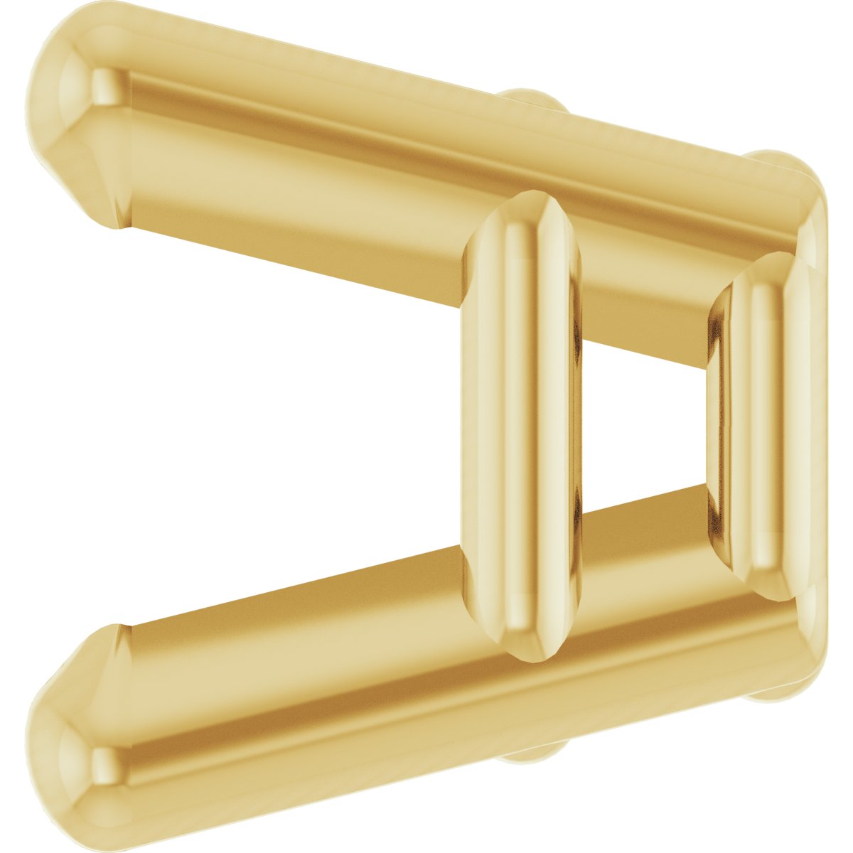 Square 4-Prong Lightweight Earring Setting