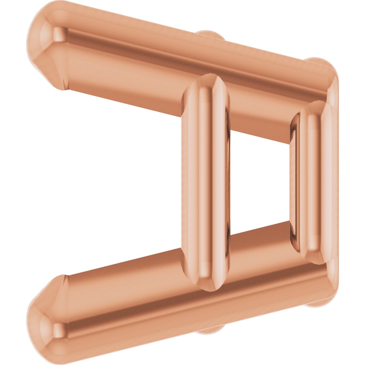 Square 4-Prong Lightweight Earring Setting