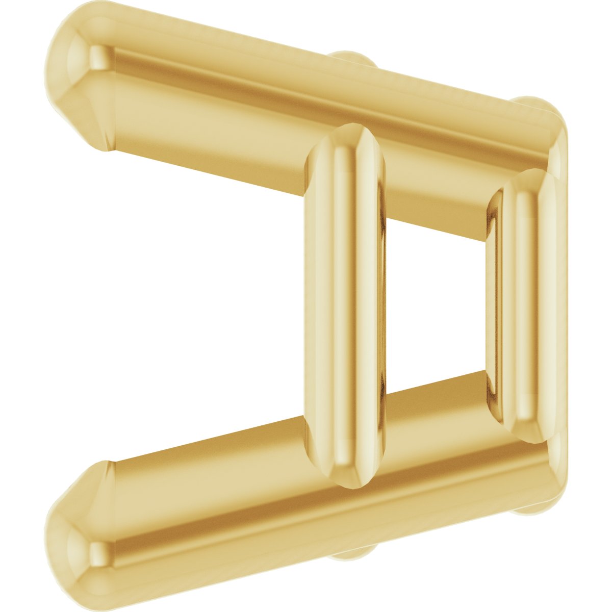 Square 4-Prong Lightweight Earring Setting