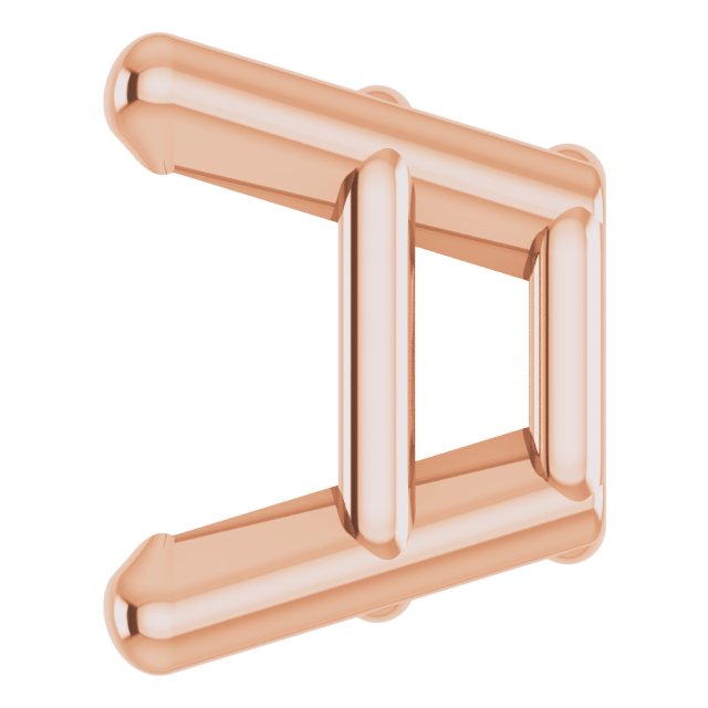 Square 4-Prong Lightweight Earring Setting