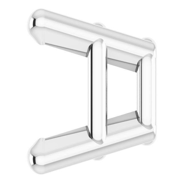Square 4-Prong Lightweight Earring Setting