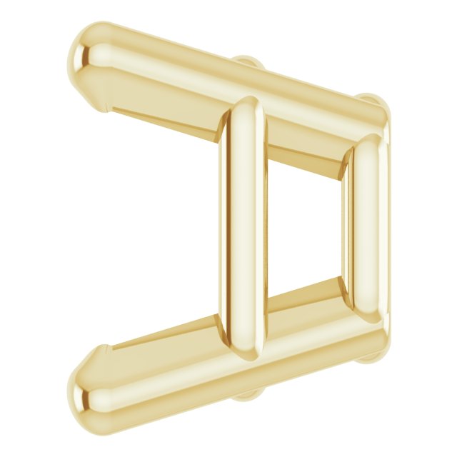 Square 4-Prong Lightweight Earring Setting