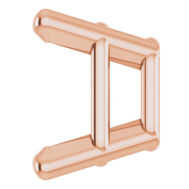 Square 4-Prong Lightweight Earring Setting