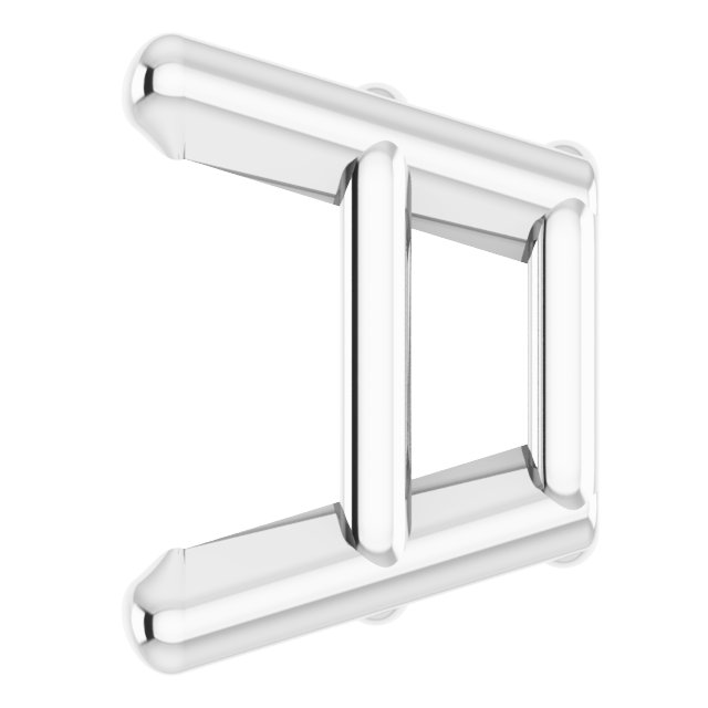 Square 4-Prong Lightweight Earring Setting