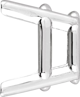 Asscher 4-Prong Earring Setting