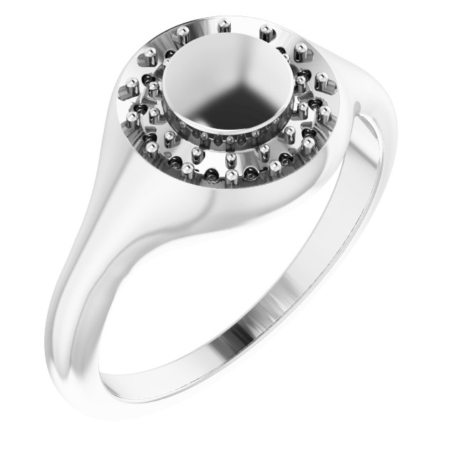 Halo-Style Signet Ring