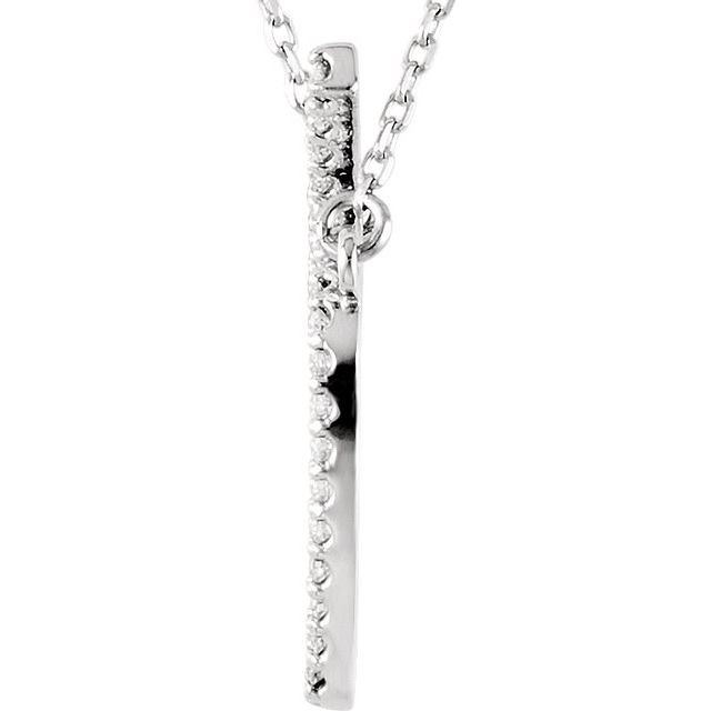 14K White 1/5 CTW Natural Diamond Apple 16 Necklace