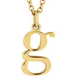 lowercase initial necklace