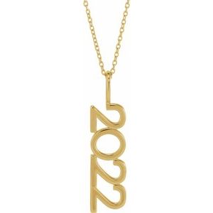 14K Yellow 2022 Year 16-18" Necklace