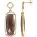 Sterling Silver Natural Smoky Quartz & 3/4 CTW Natural Diamond Earrings
