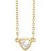 14K Yellow 1/4 CT Natural Diamond Heart 16-18