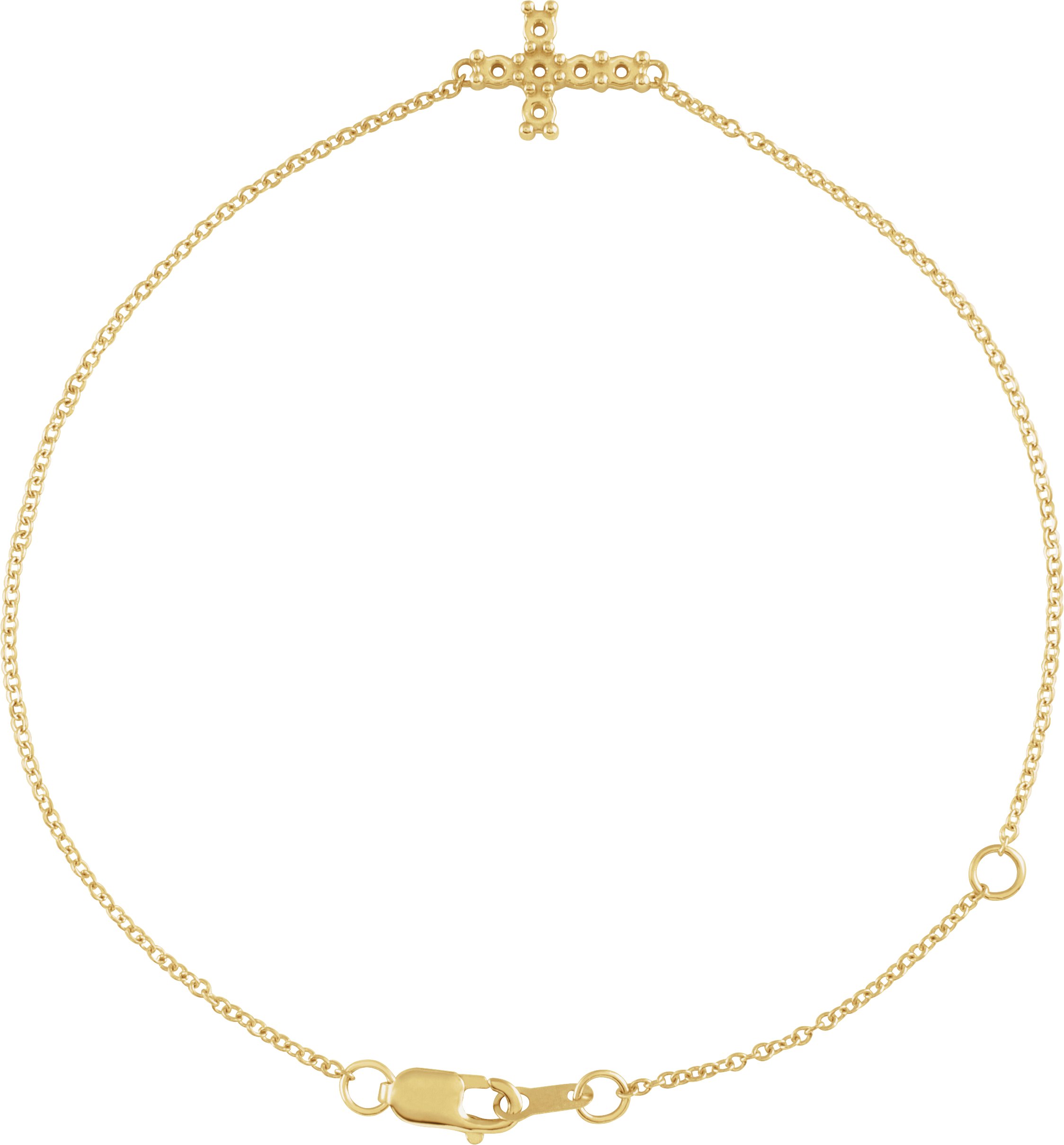 Sideways Cross Bracelet