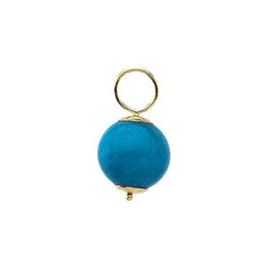 Turquoise Ball Hoop Dangle