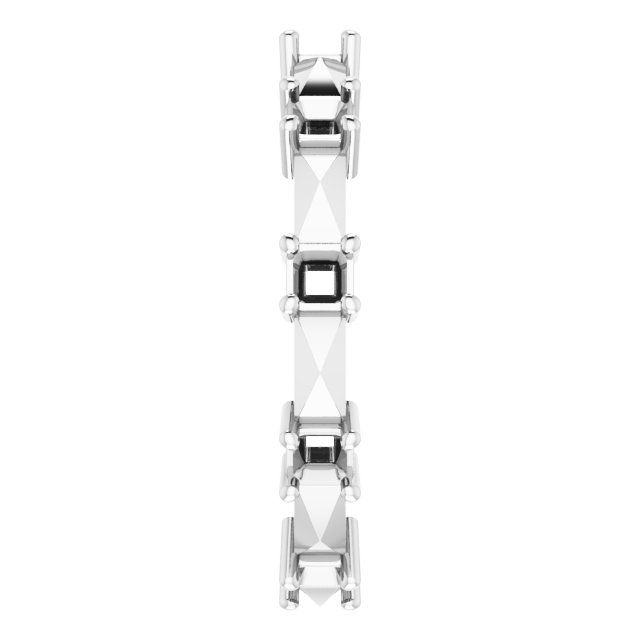 5x3 mm Emerald Eternity Band Mounting view 4