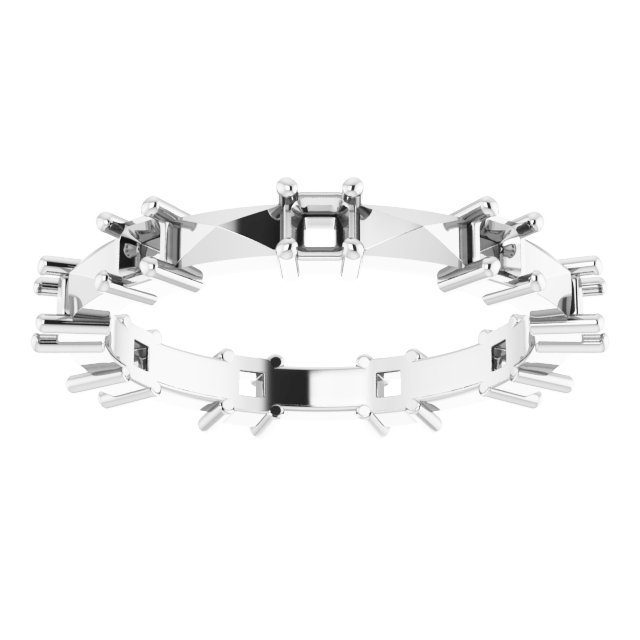 5x3 mm Emerald Eternity Band Mounting view 3