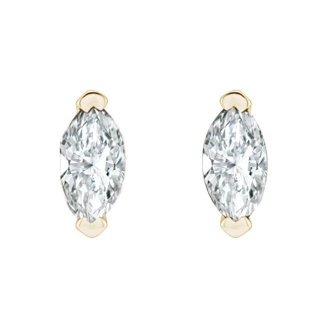 14K Yellow 1/6 CTW Natural Diamond Earrings