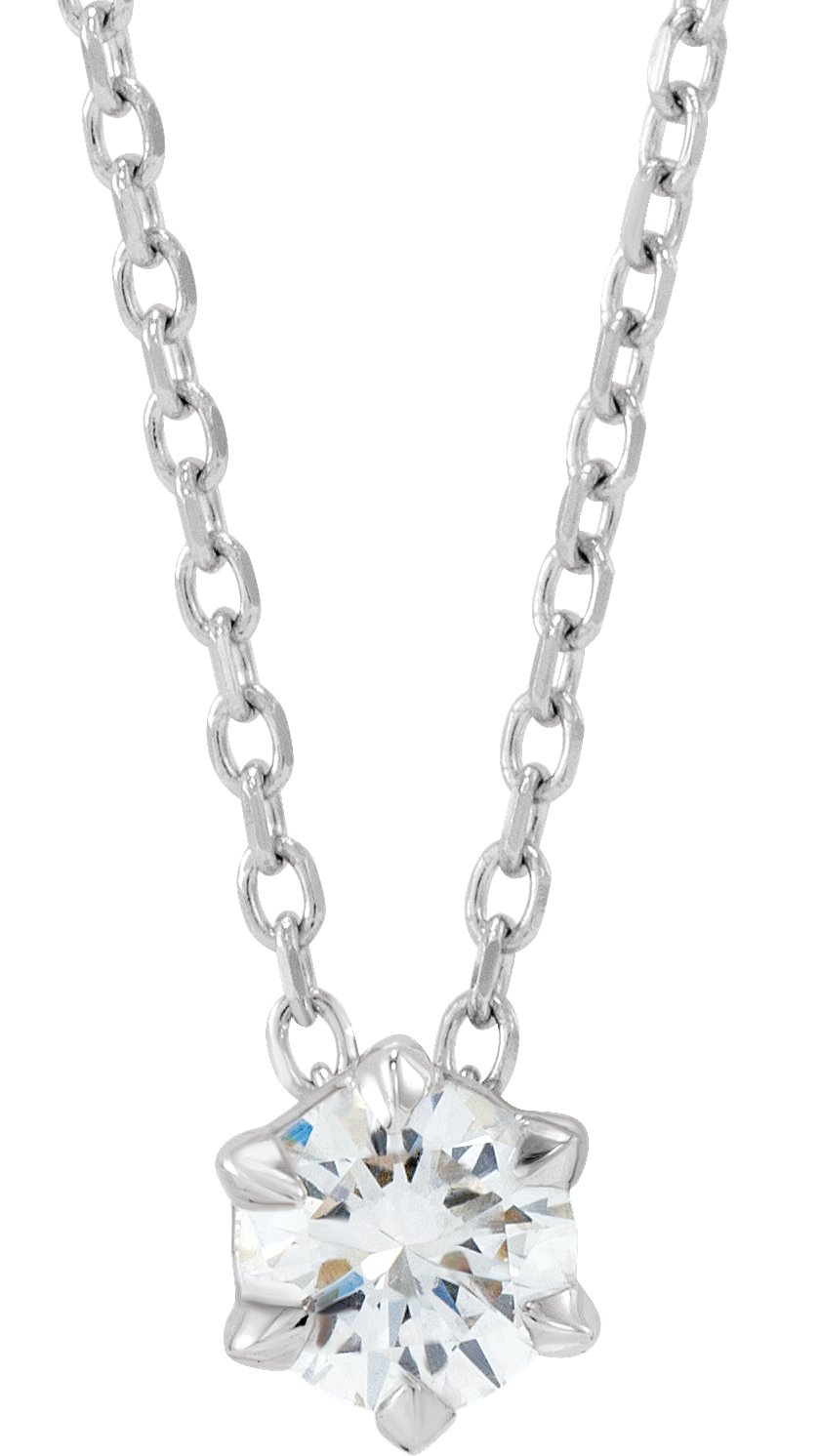 Diamond Solitaire 4 mm Necklace