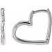 Sterling Silver Hinged 15 mm Heart Huggie Hoop Earrings