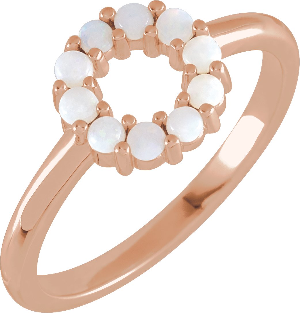 Cabochon Halo-Style Ring