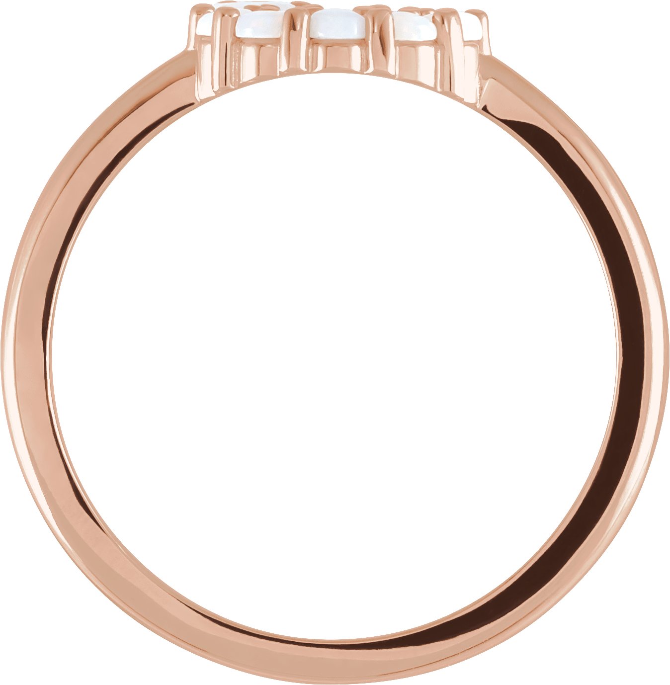 Alternative view of Cabochon Halo-Style Ring