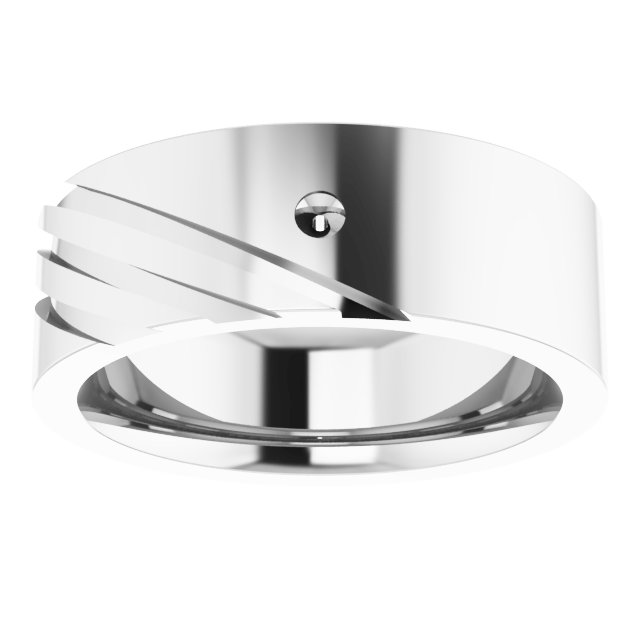 3 mm Square Mens Band Mounting view 3