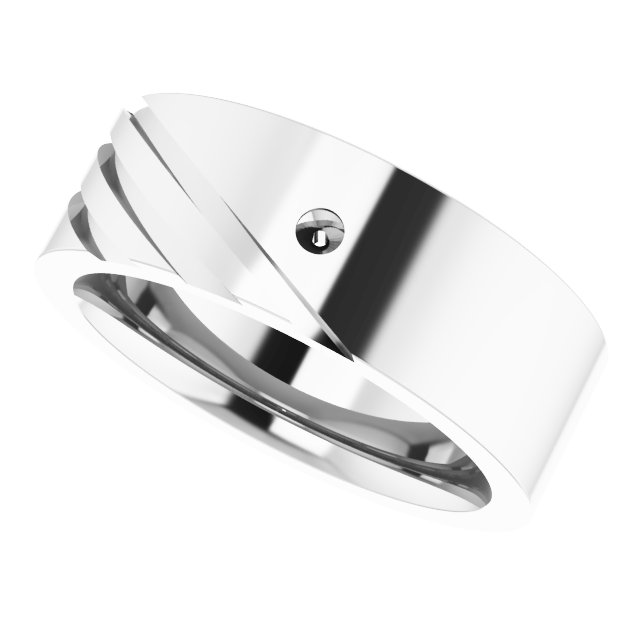 3 mm Square Mens Band Mounting view 5