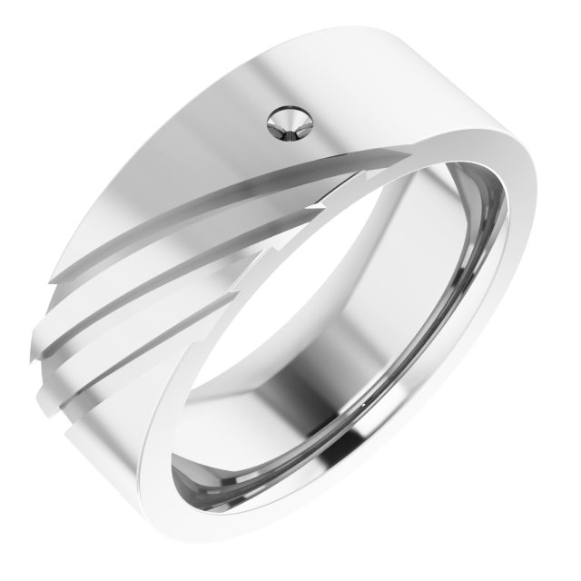 3 mm Square Mens Band Mounting