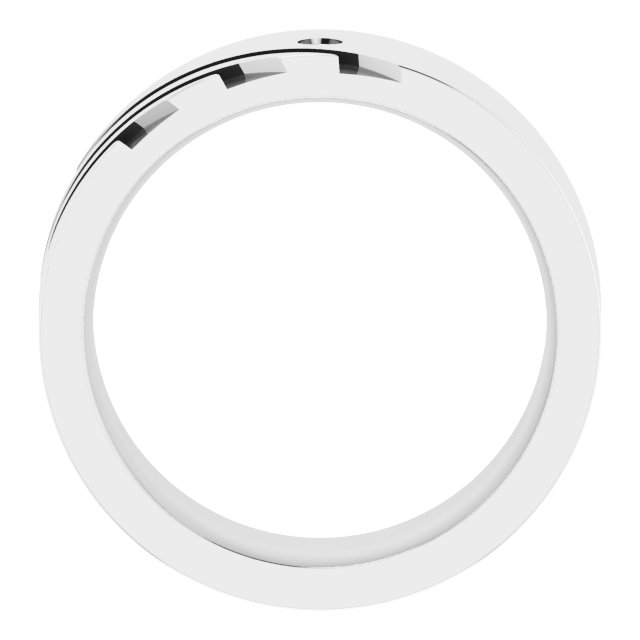 3 mm Square Mens Band Mounting view 2