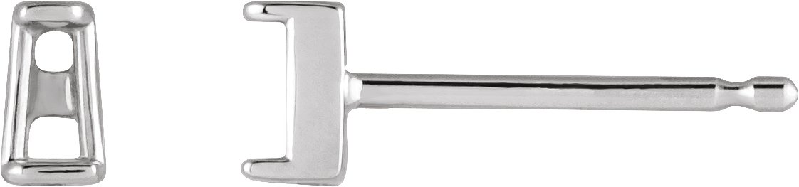 Tapered Baguette Channel-Set Stud Earrings