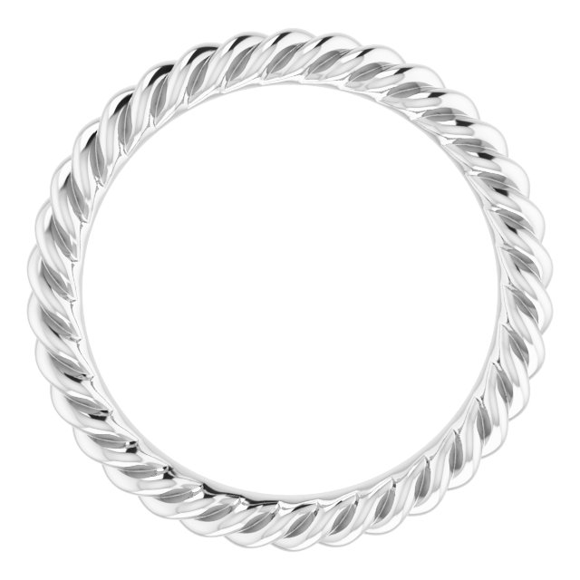 Continuum Sterling Silver 2.5 mm Skinny Rope Band Size 3