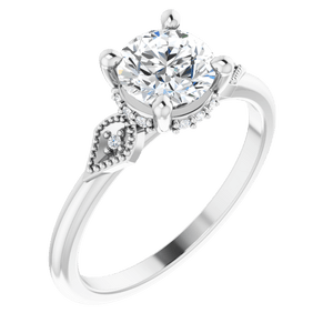 hidden halo solitaire engagement ring