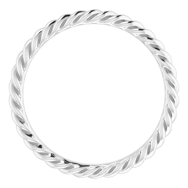 Continuum Sterling Silver 2.5 mm Skinny Rope Band Size 8