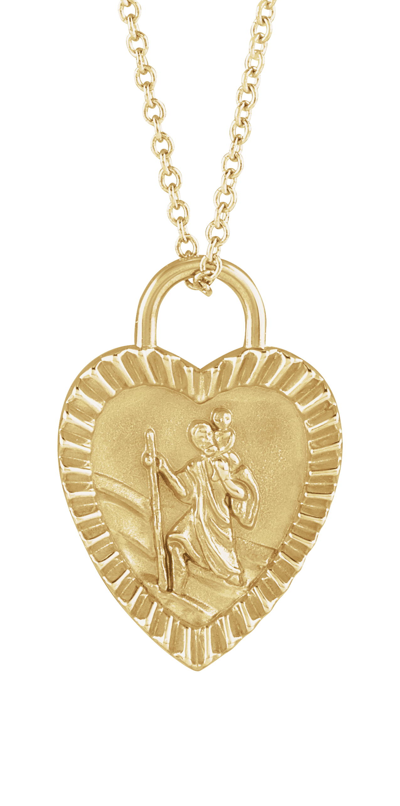 st. christopher heart medal