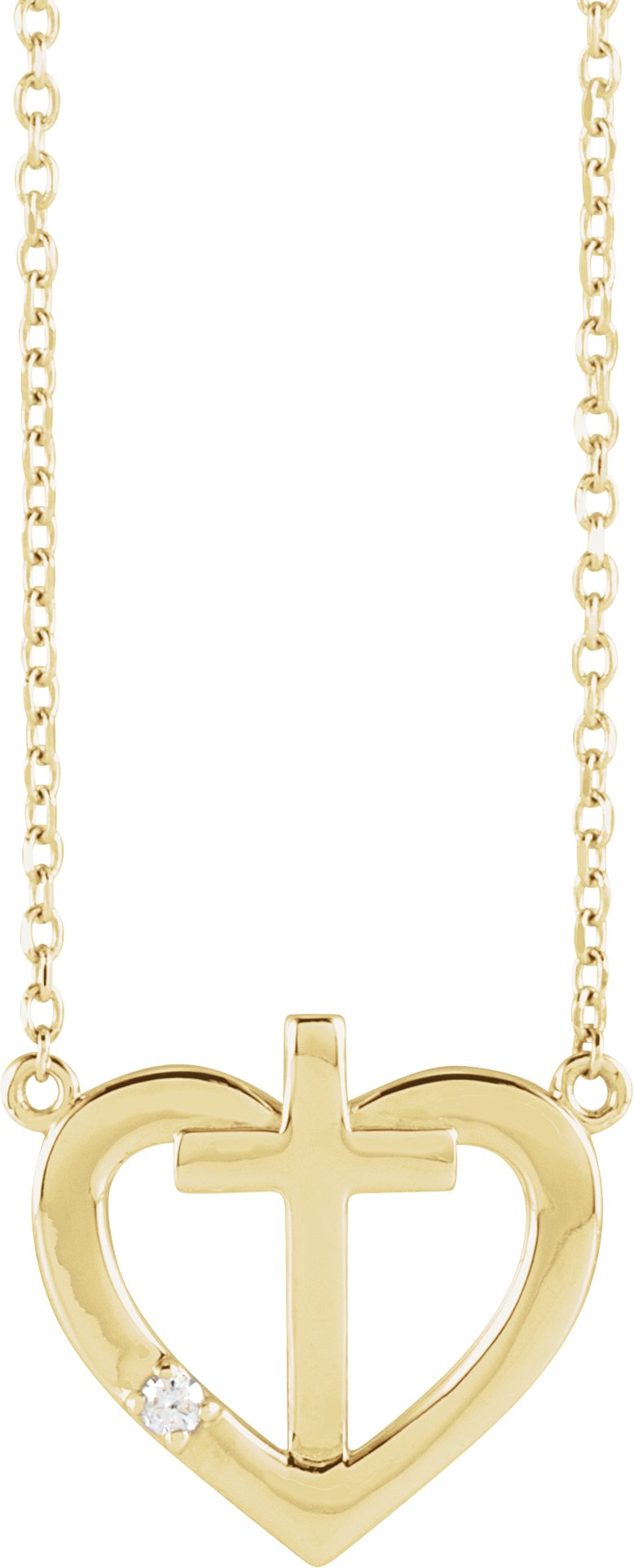 Heart & Cross Necklace or Center