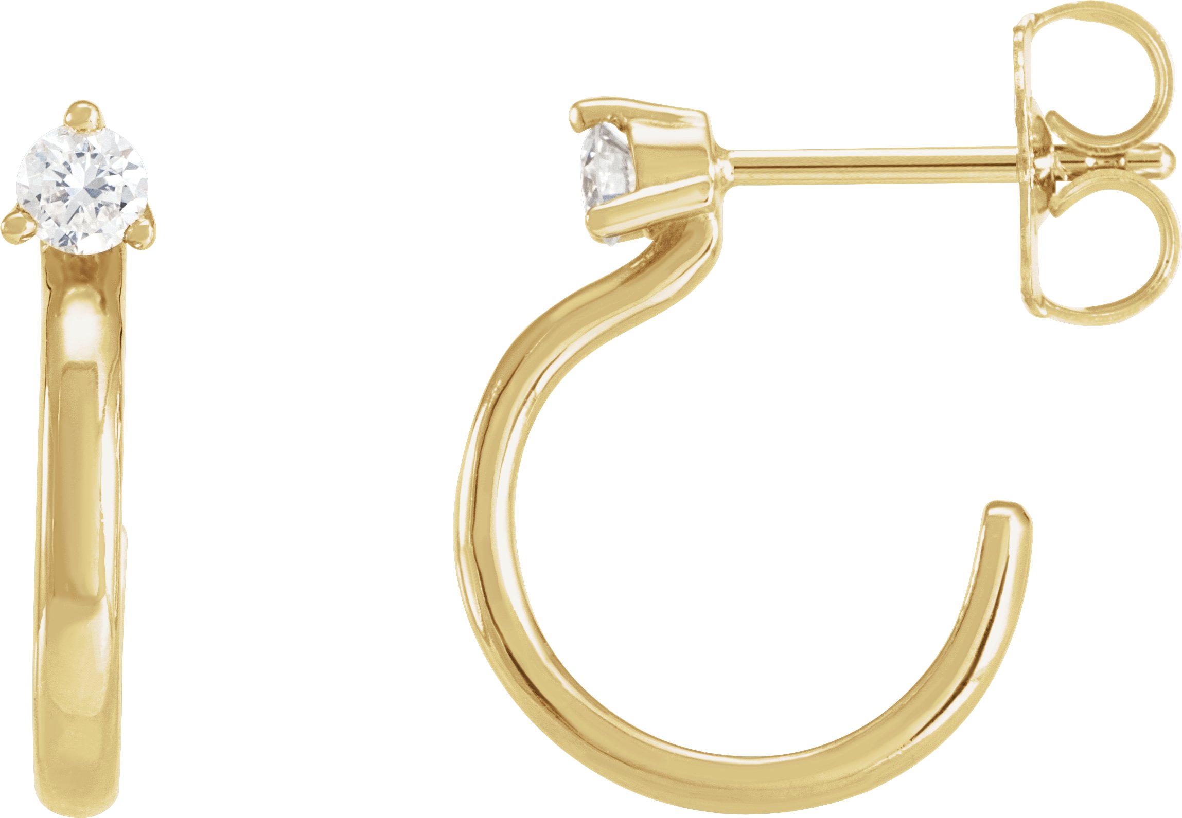 14K Yellow 0.13 CTW Natural Diamond Hoop Earring Ref 18405797